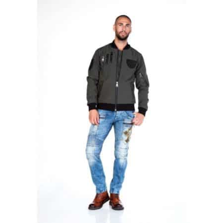 Cipo and Baxx Jacket CJ138 in khaki