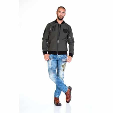 Cipo and Baxx Jacket CJ138 in khaki