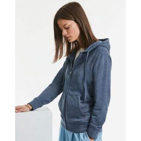 Russell HD Zipped Hood Bright Navy Marl 20700