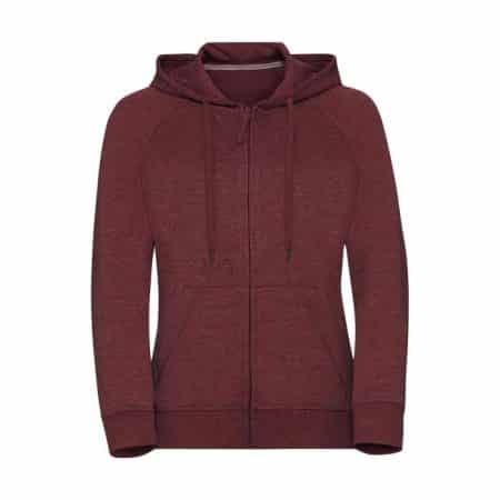 Russell HD Zipped Hood Maroon Marl R-284F-0