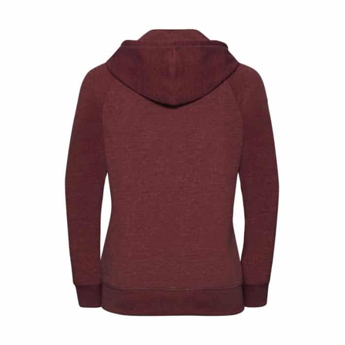 Russell HD Zipped Hood Maroon Marl R-284F-0 