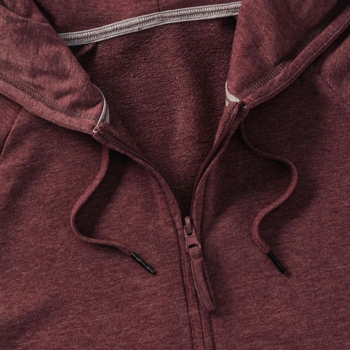 Russell HD Zipped Hood Maroon Marl R-284F-0 