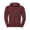 Russell HD Zipped Hood Maroon Marl R-284M-0