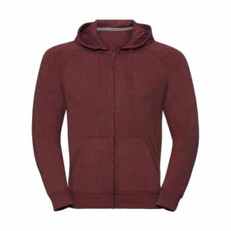 Russell HD Zipped Hood Maroon Marl R-284M-0