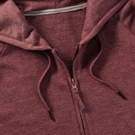 Russell HD Zipped Hood Maroon Marl R-284M-0