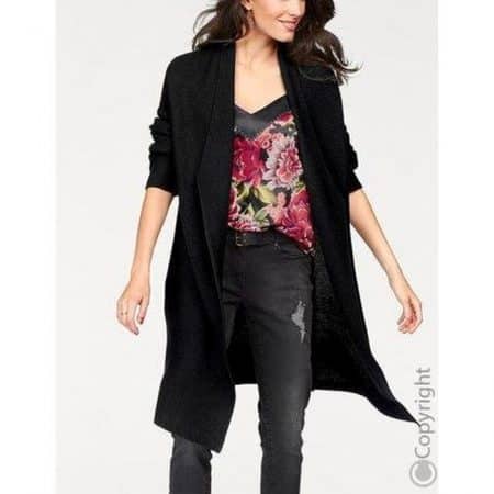 Aniston Long Cardigan Black